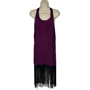 One & Only Urban Outfitters Purple Flapper Sleeveless Fringe Mini Dress Size M